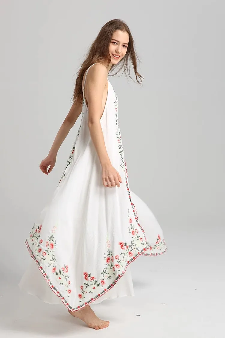 Enchanted Blooms Embroidered Maxi Dress