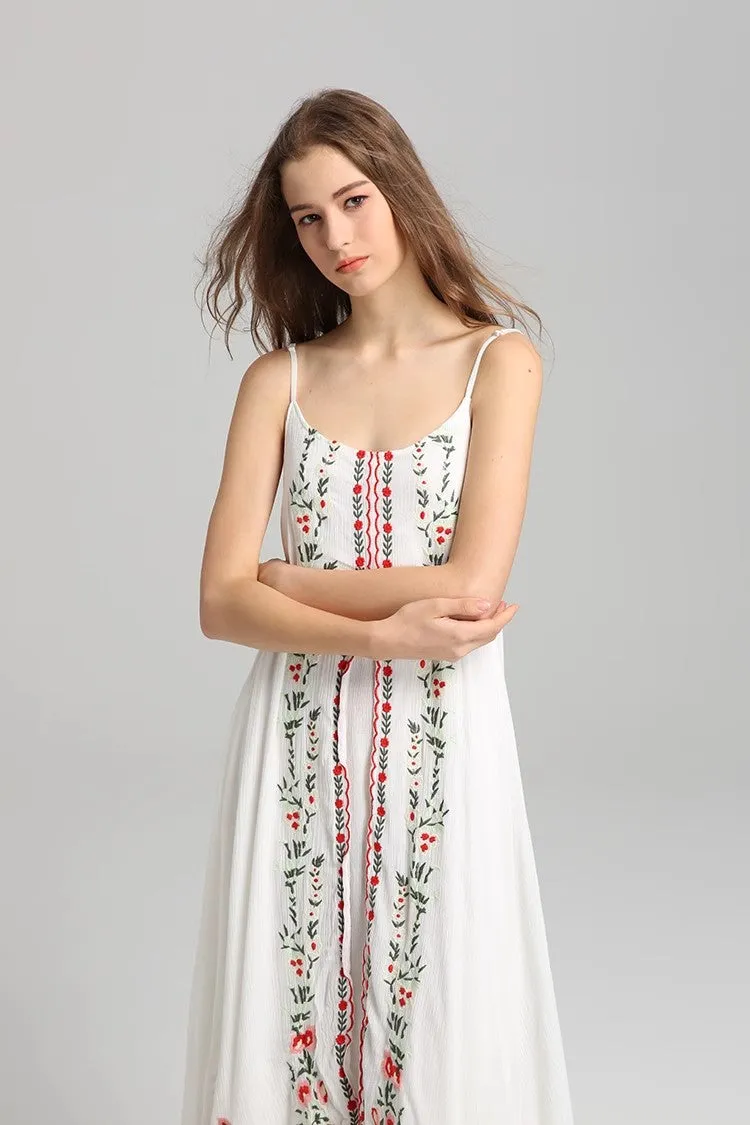 Enchanted Blooms Embroidered Maxi Dress