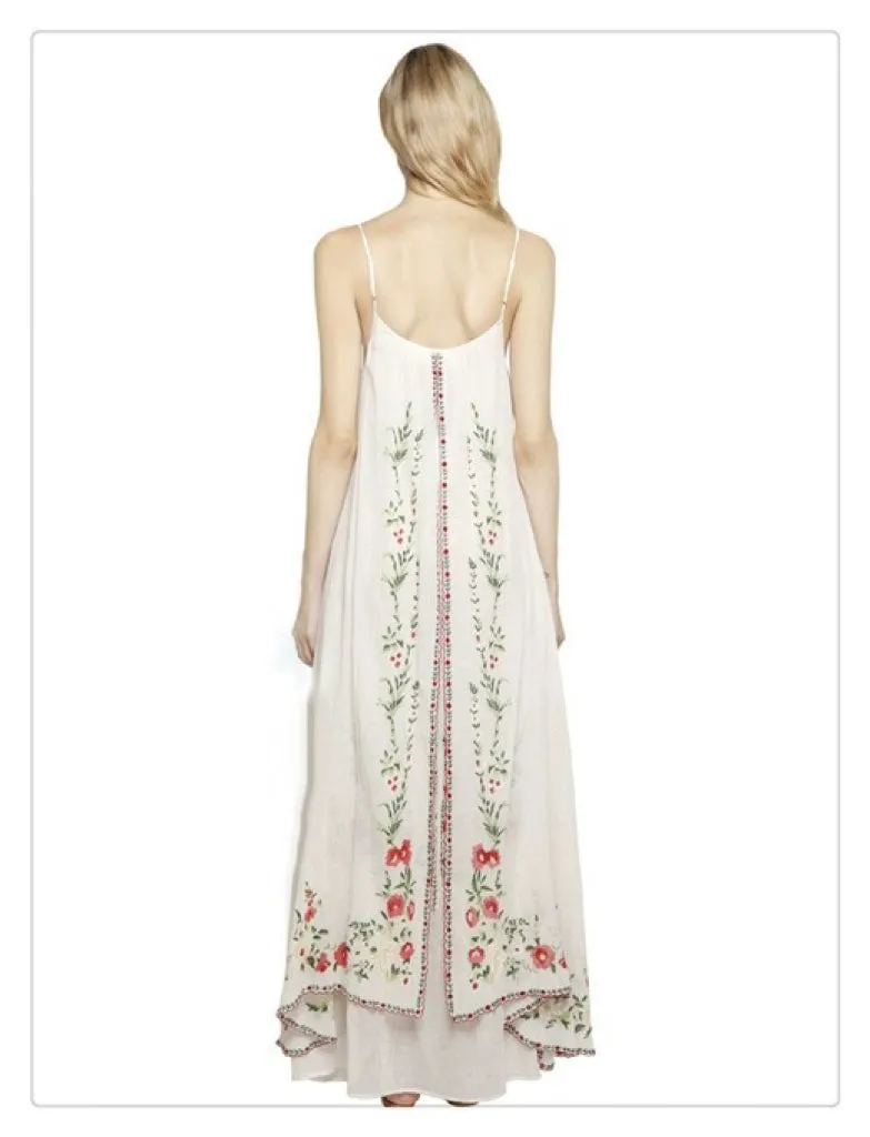 Enchanted Blooms Embroidered Maxi Dress