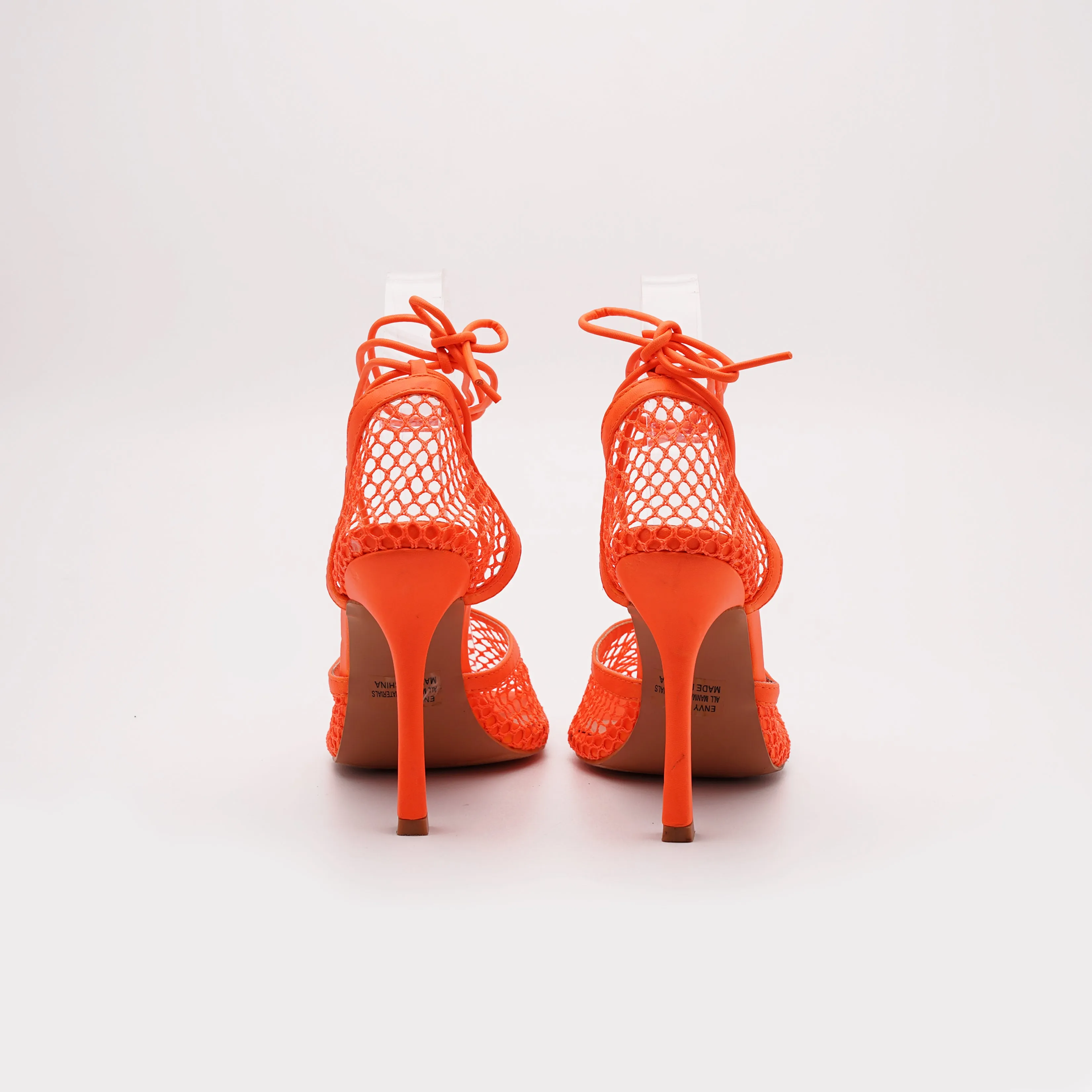 European Lace Up Squared Pointed Heels