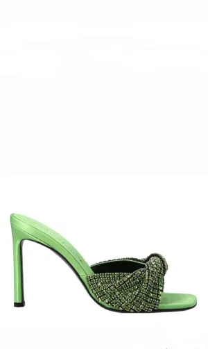 Evangelie Green Crystal Mules