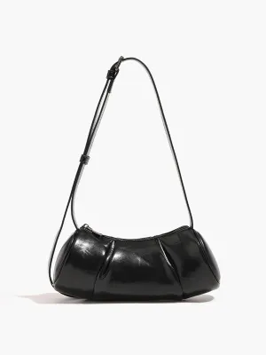 Evie | Pleated Leather Shoulder Bag