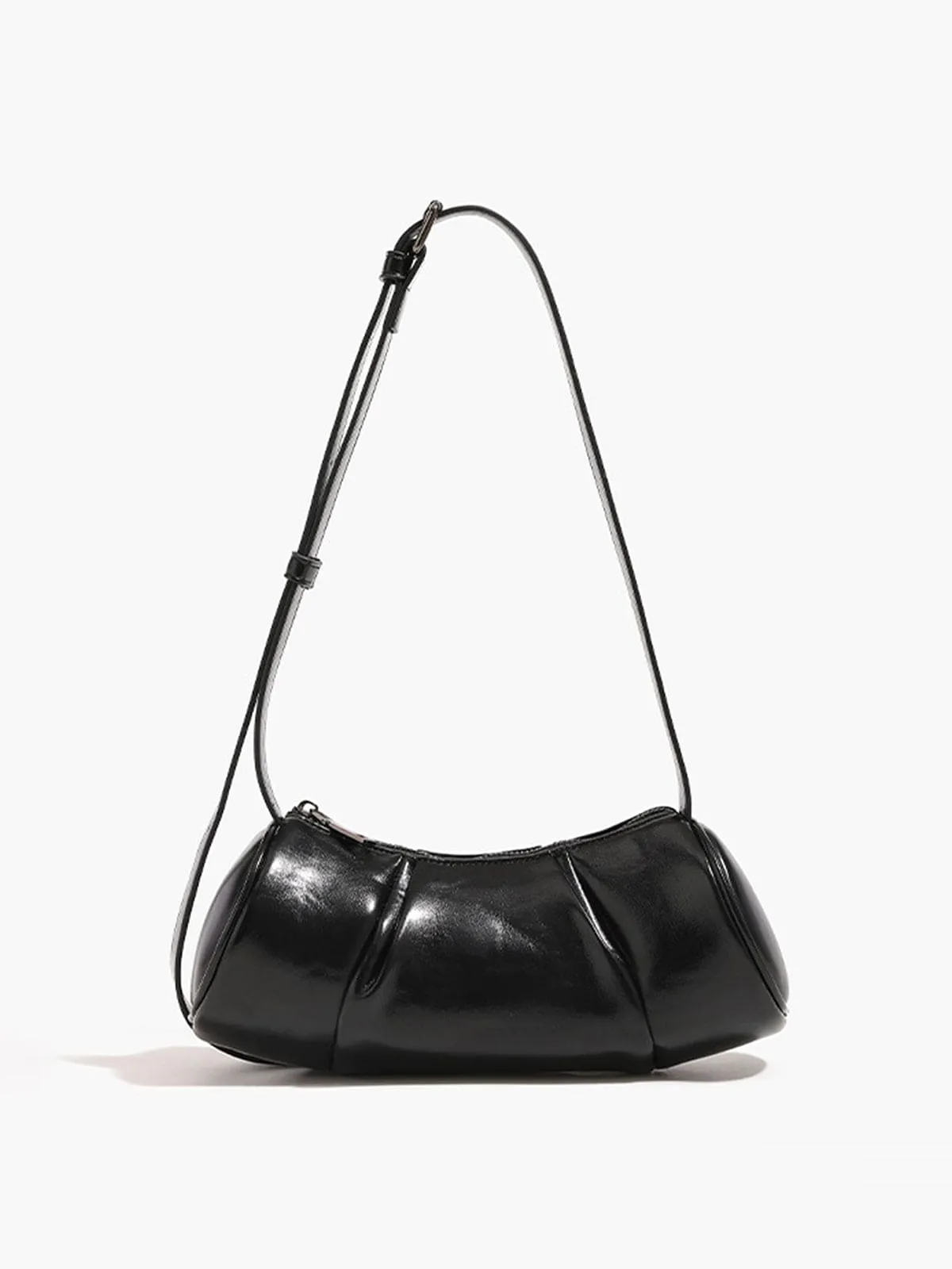 Evie | Pleated Leather Shoulder Bag