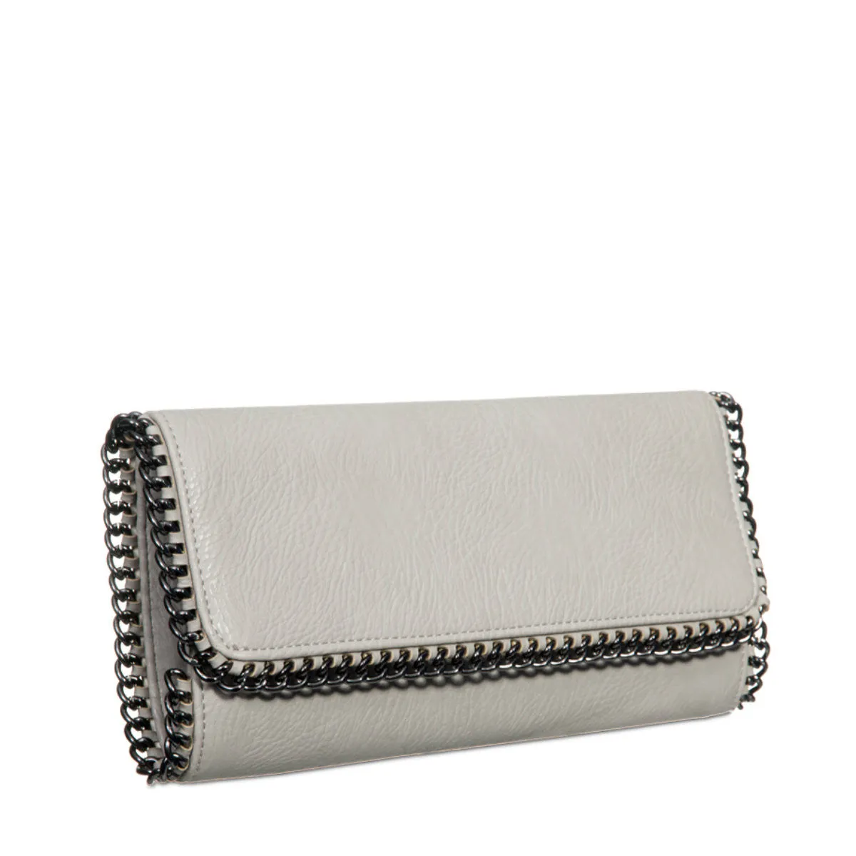 Evie Tan Chain Trim Clutch Bag