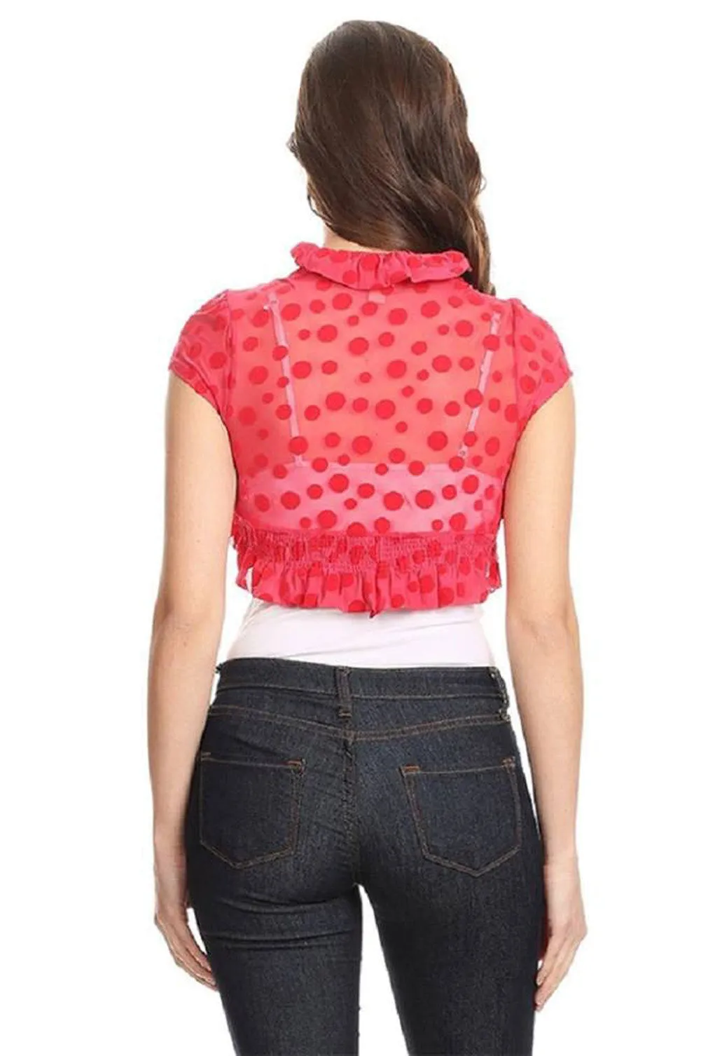Fashion Secrets Juniors Short Sleeve Lace Bolero Shrug Cardigan