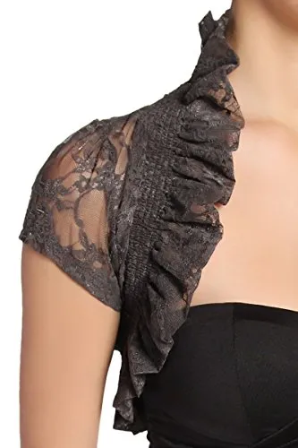 Fashion Secrets Juniors Short Sleeve Lace Bolero Shrug Cardigan