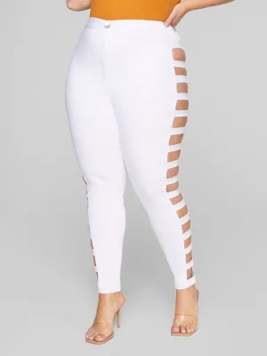 Fashion To Figure - High Rise Skinny Jeans with Side Cutouts
