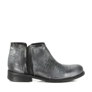 Felmini 1096 Silver & Black Ankle Boots