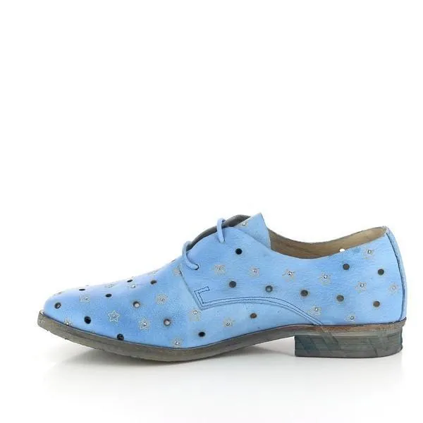 Felmini A014 Light Blue Lace-Up Shoes