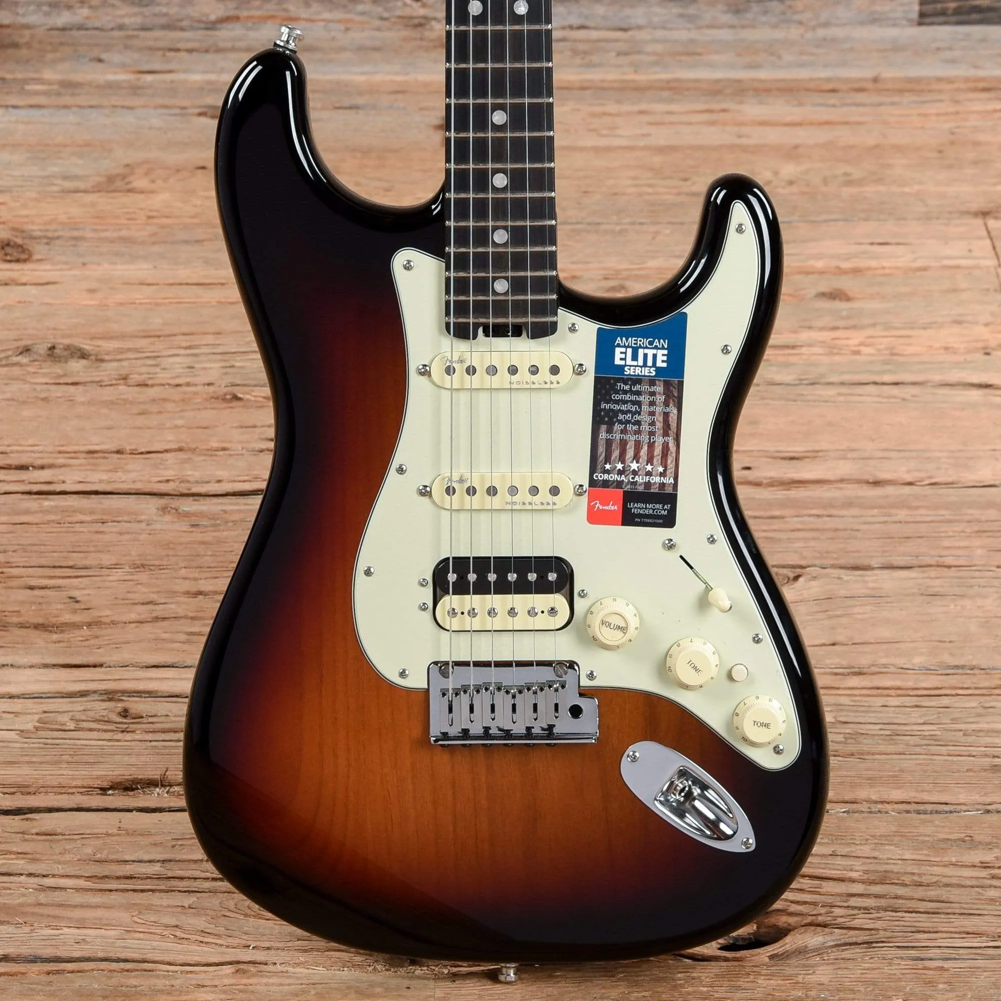 Fender American Elite Stratocaster HSS Shawbucker EB 3-Color Sunburst