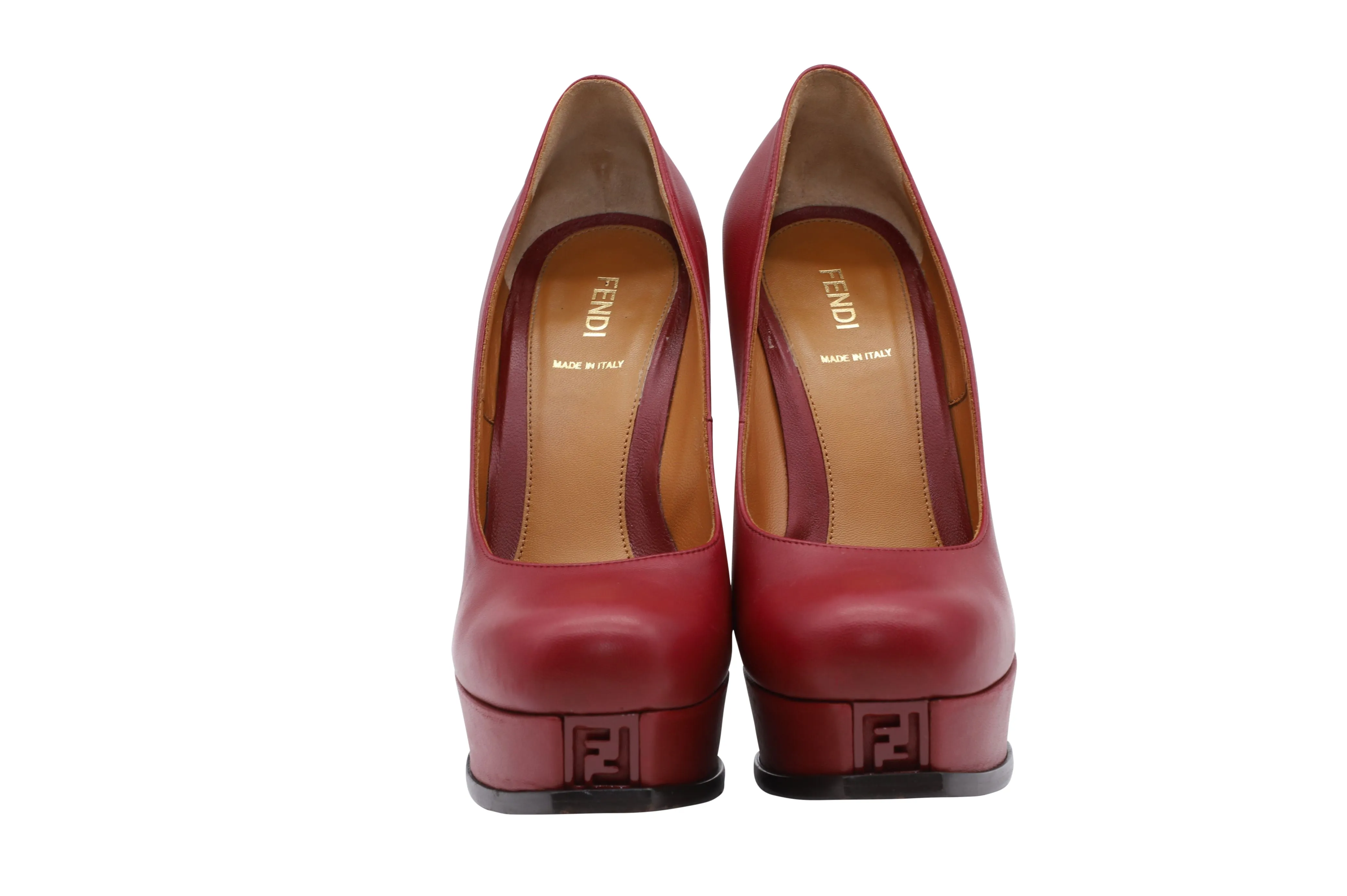 Fendi Fendista Pumps 135 in Red Leather