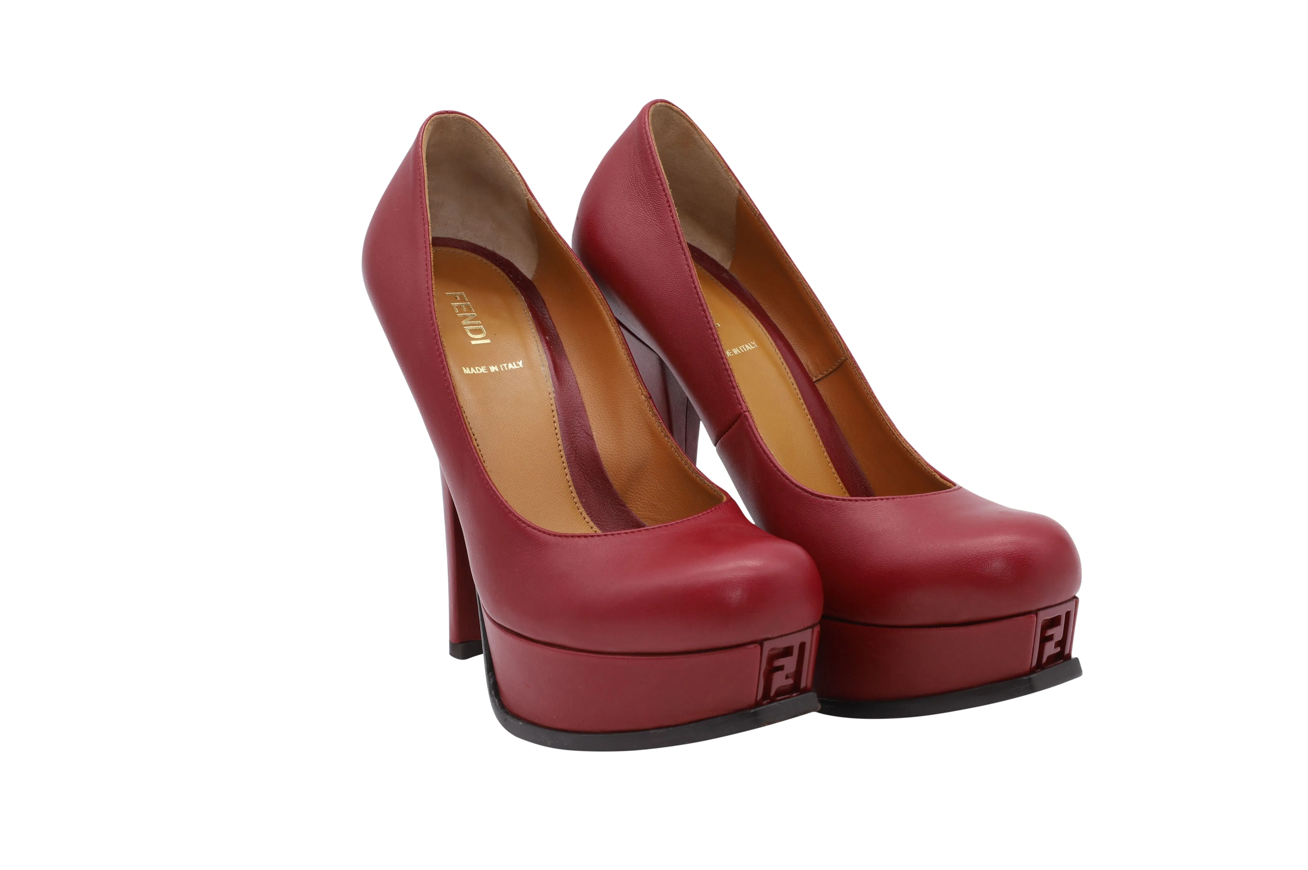 Fendi Fendista Pumps 135 in Red Leather