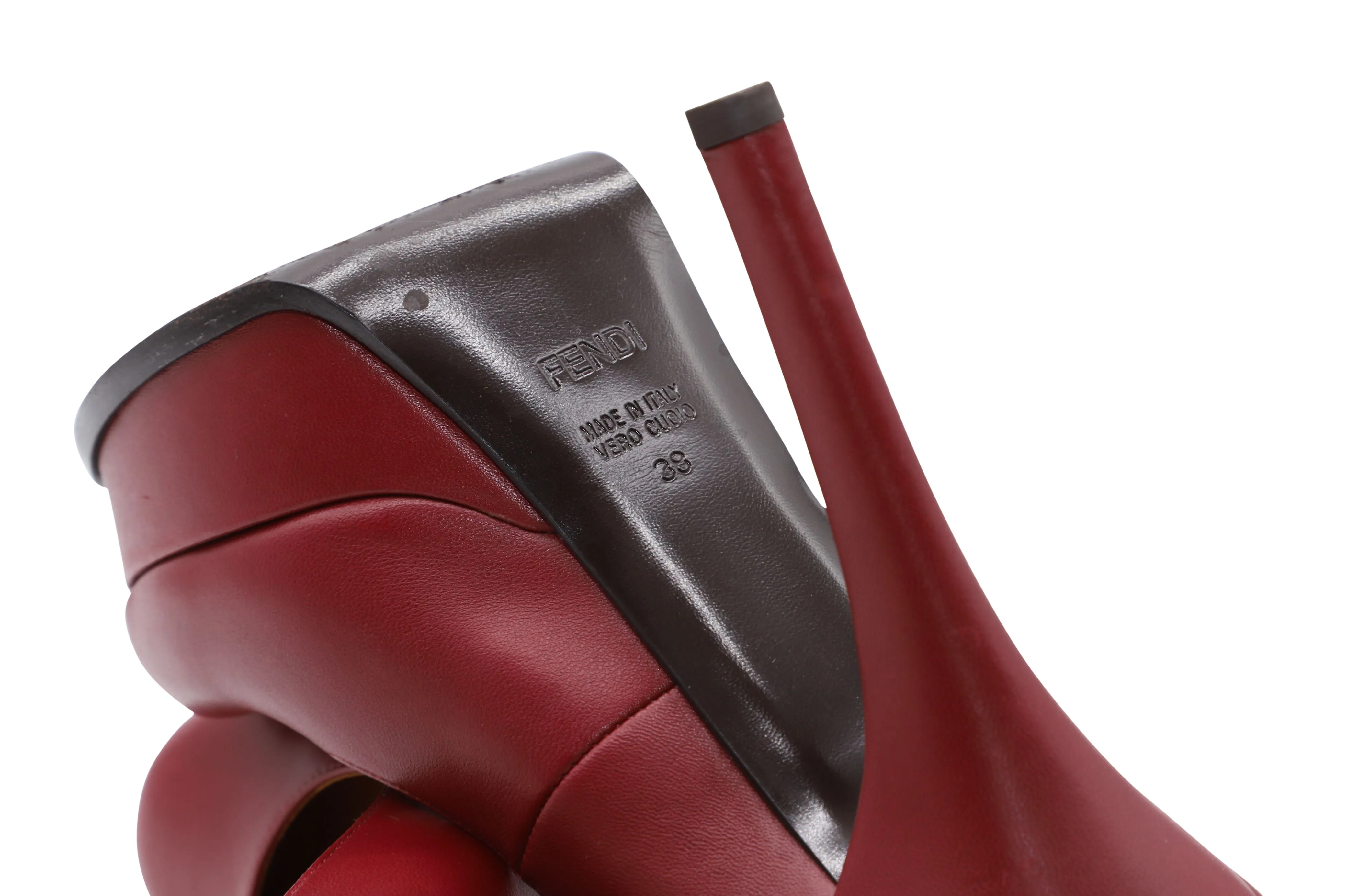 Fendi Fendista Pumps 135 in Red Leather