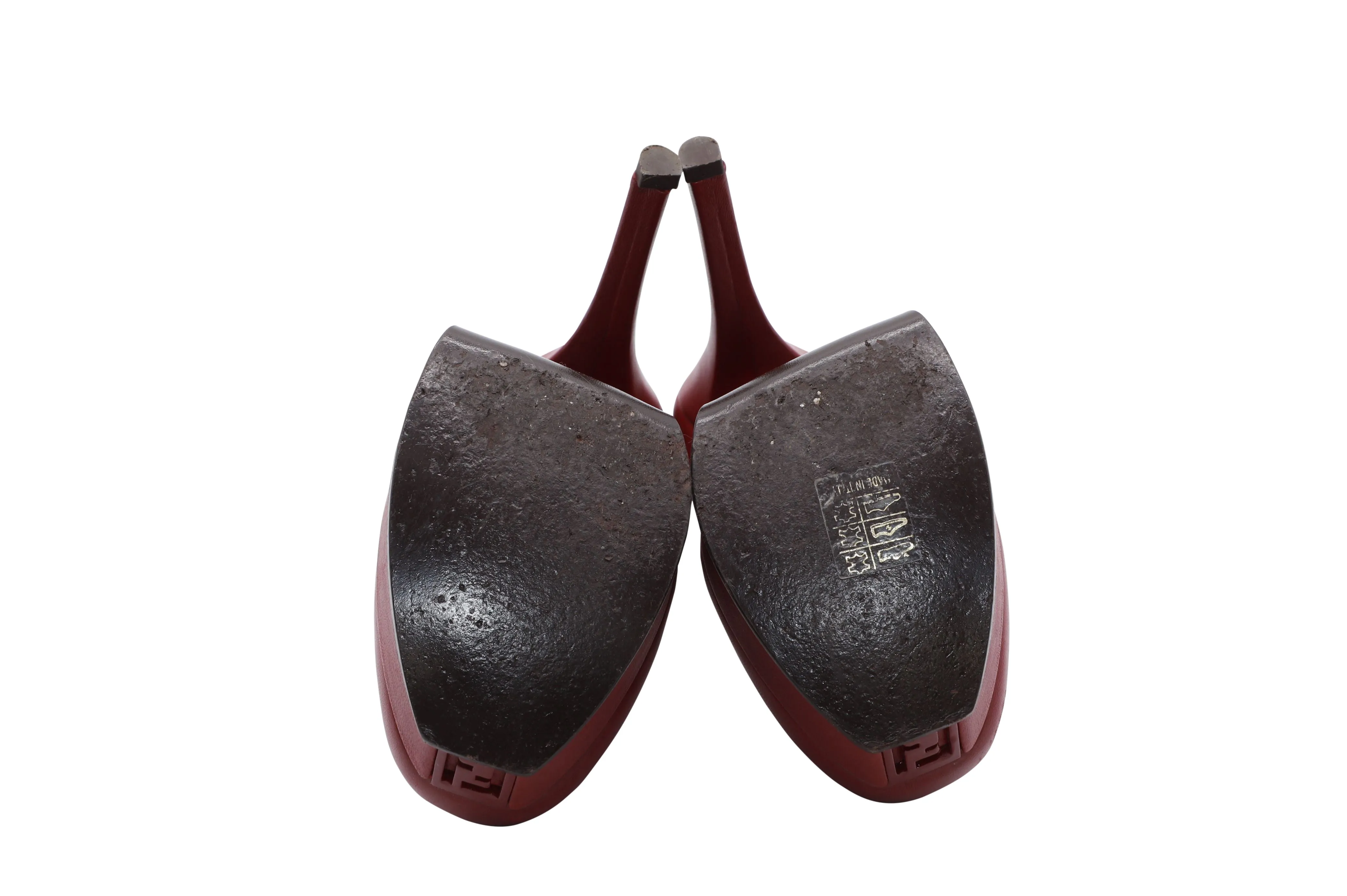 Fendi Fendista Pumps 135 in Red Leather