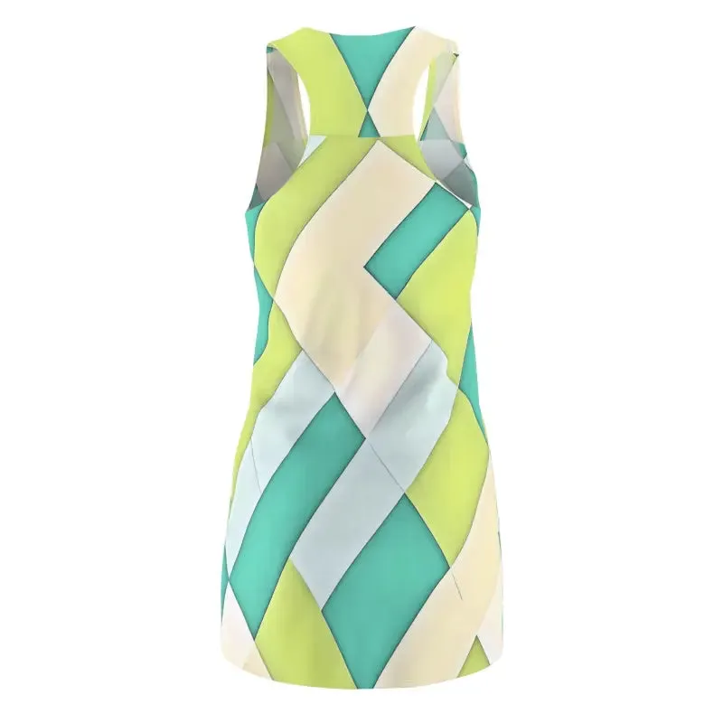 Fierce Blue Pattern Racerback Dress