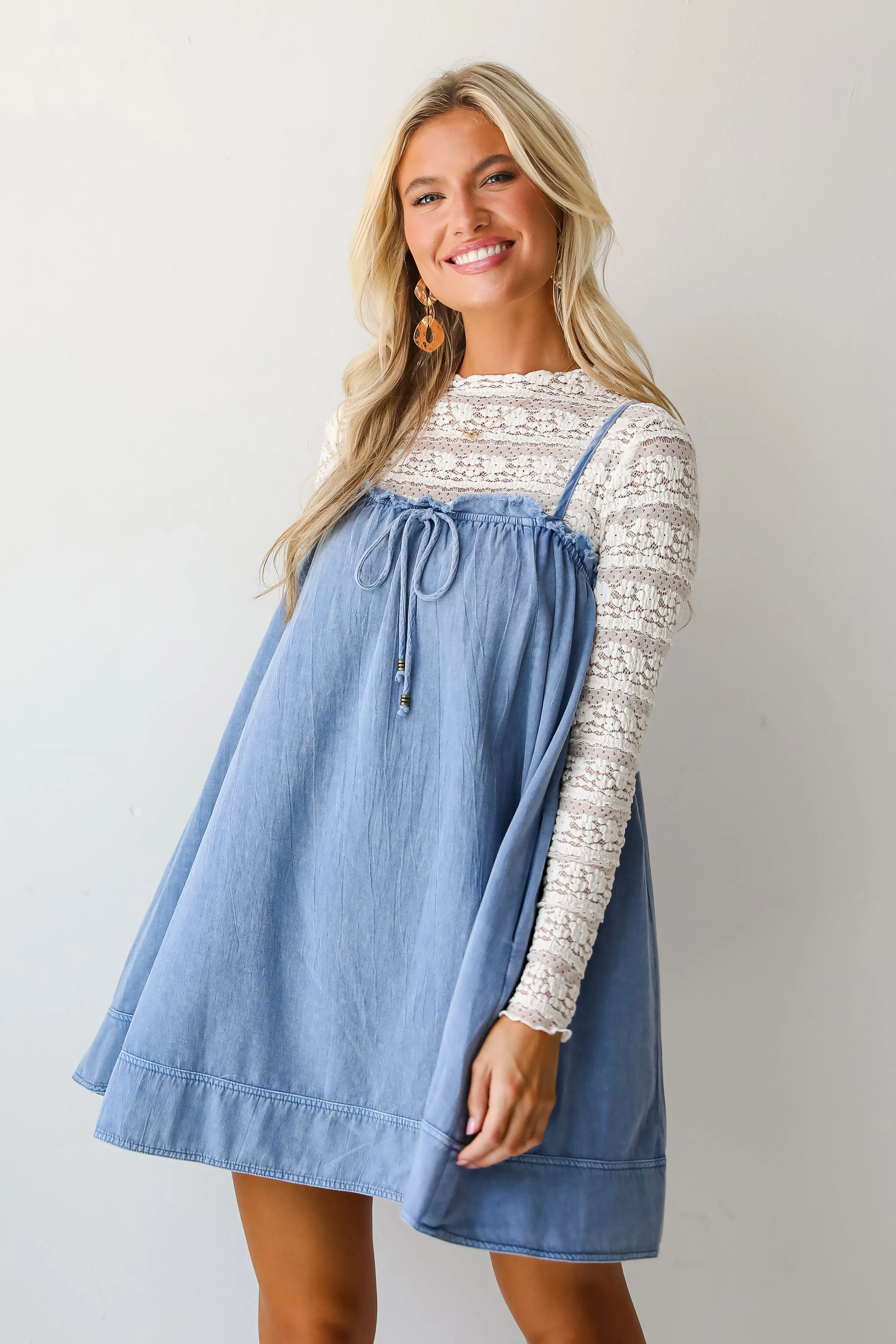 FINAL SALE - Sweet Reputation Denim Mini Dress