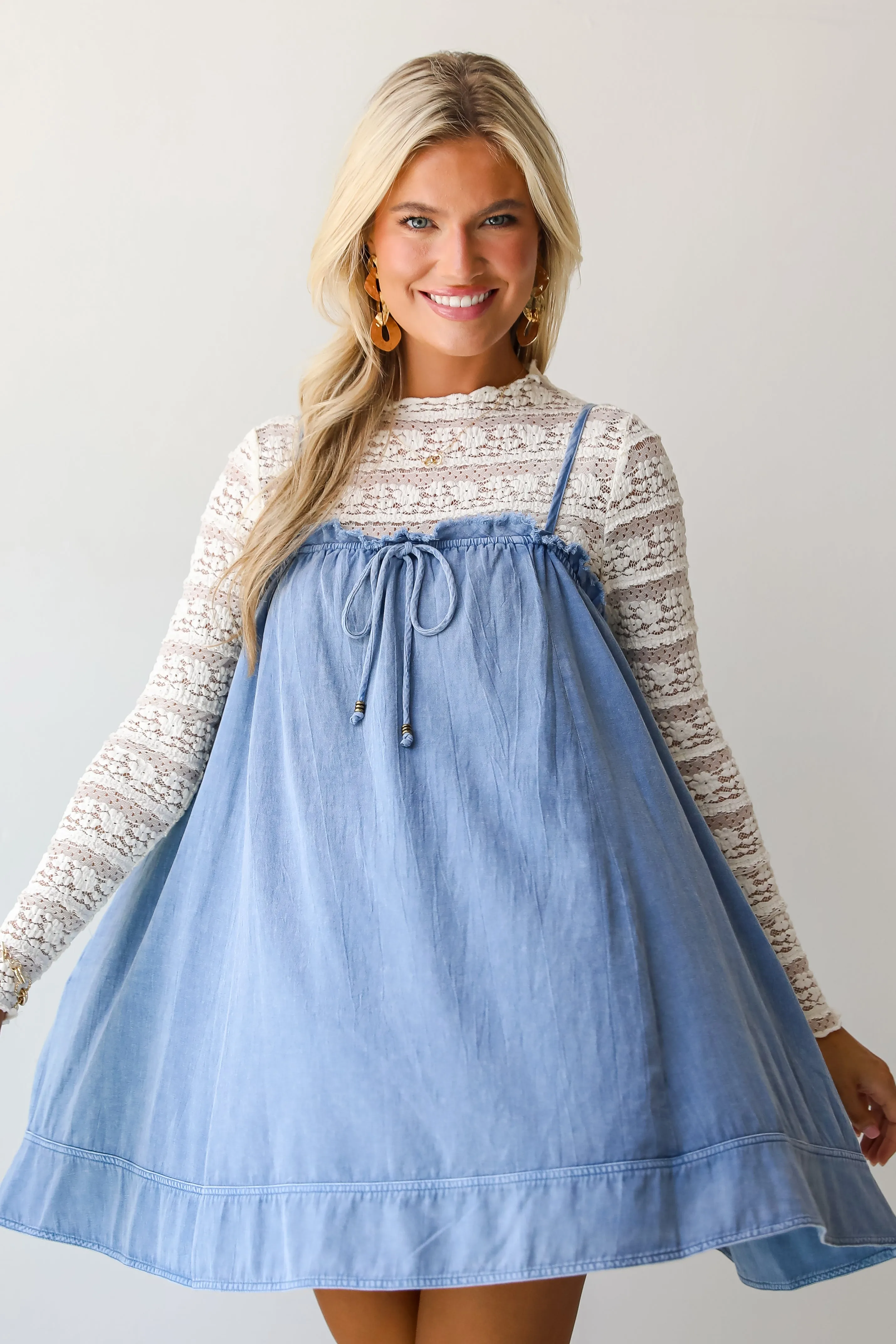 FINAL SALE - Sweet Reputation Denim Mini Dress