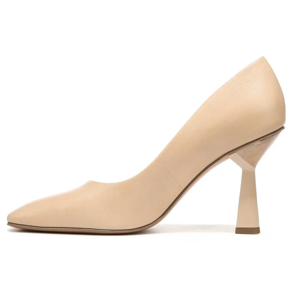 Finley Beige Leather Franco Sarto Pumps