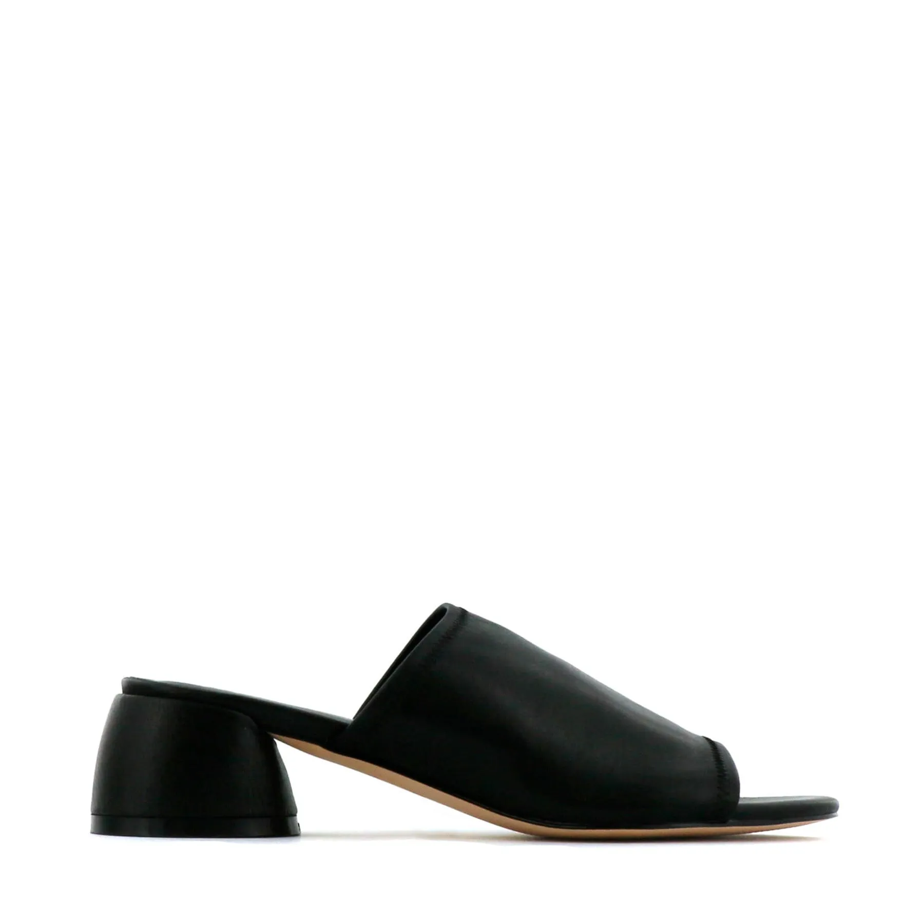 FIO LEATHER BLOCK HEEL SANDALS