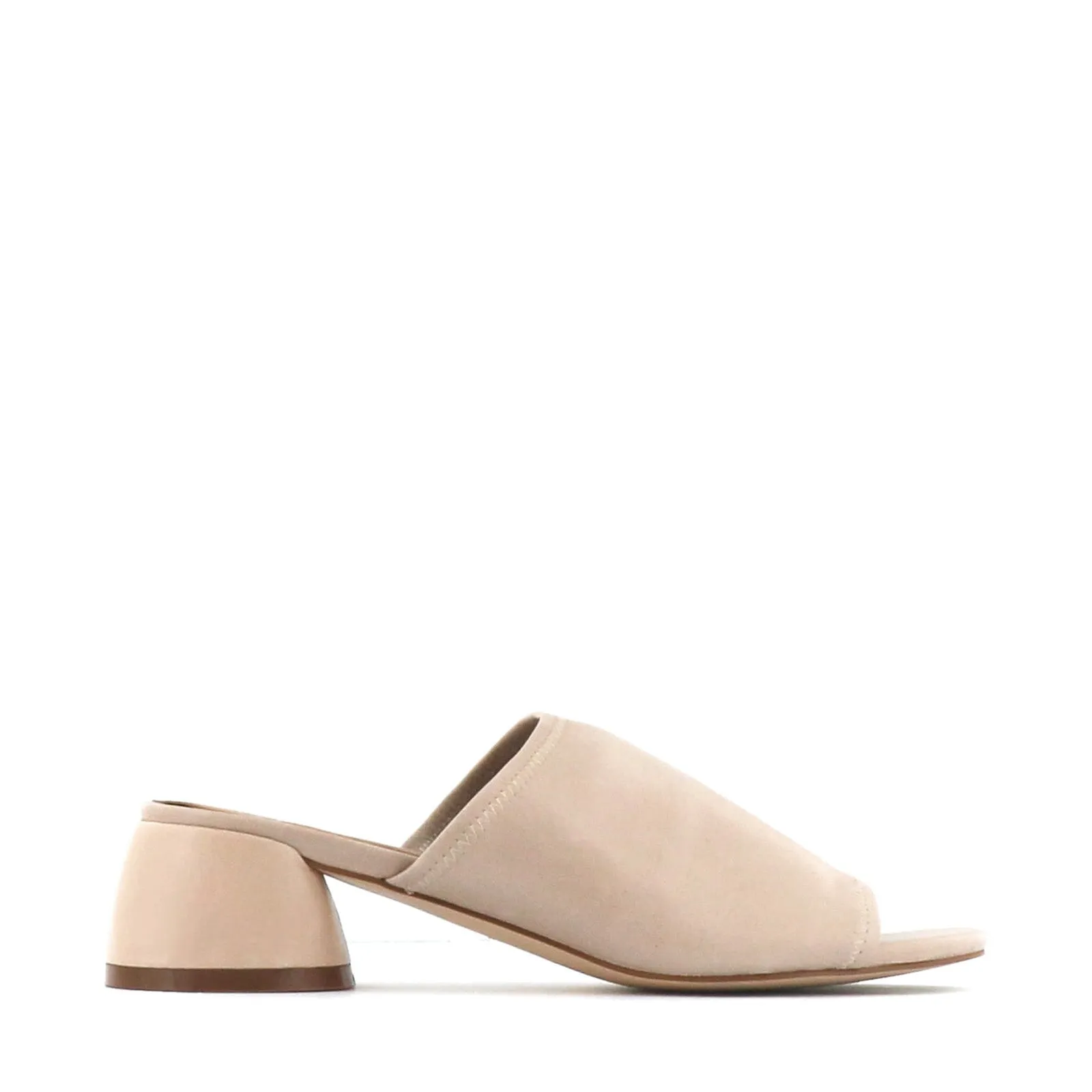 FIO LEATHER BLOCK HEEL SANDALS