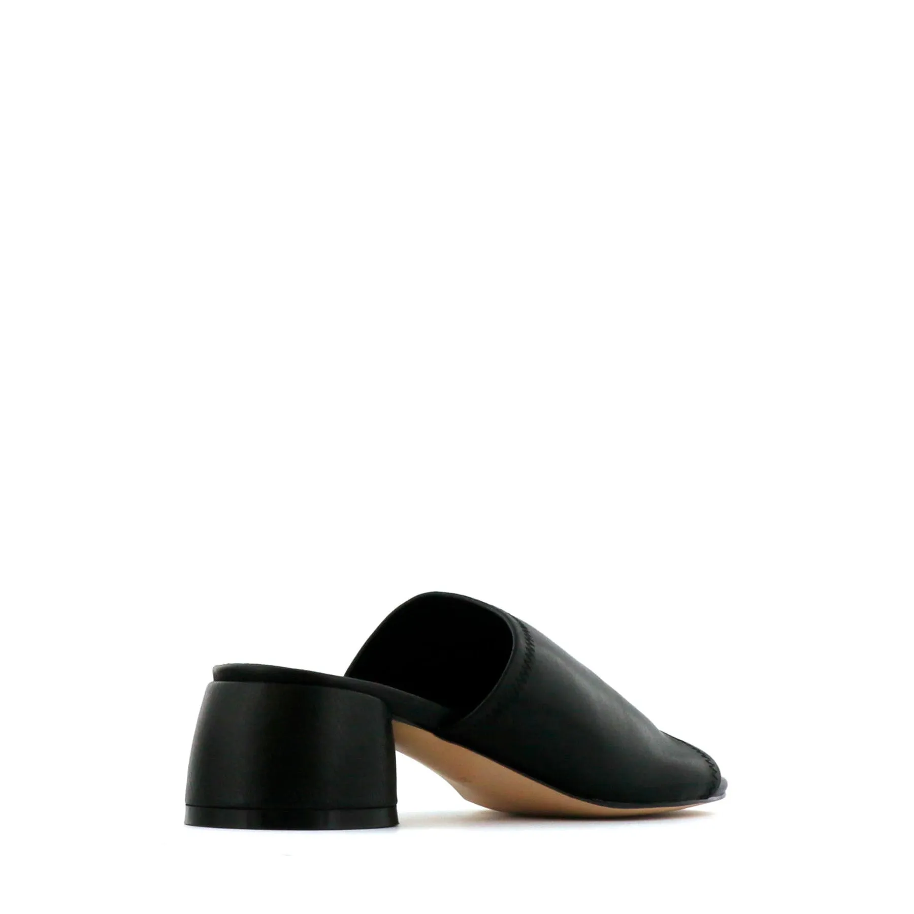 FIO LEATHER BLOCK HEEL SANDALS