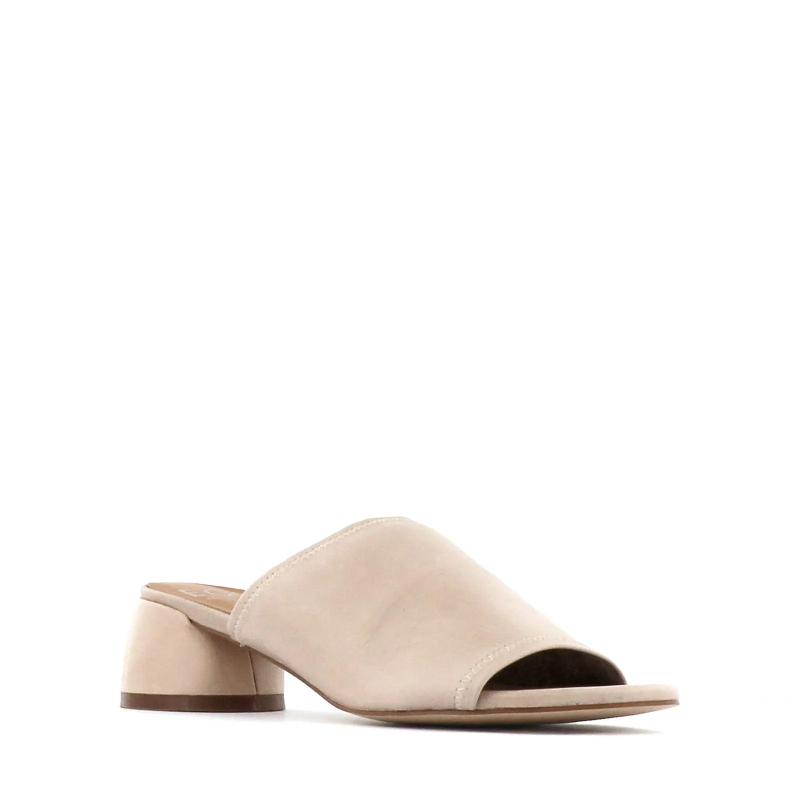 FIO LEATHER BLOCK HEEL SANDALS