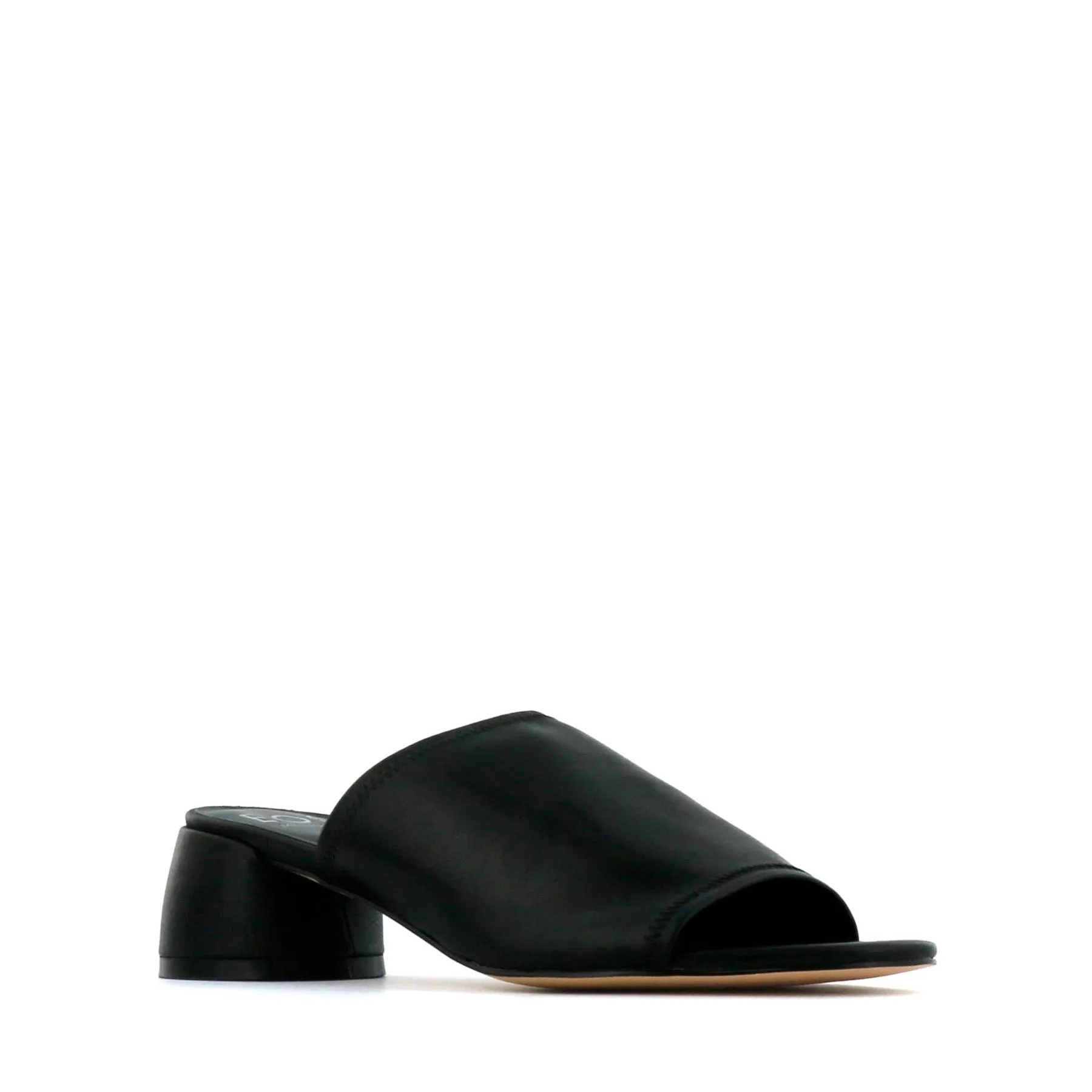 FIO LEATHER BLOCK HEEL SANDALS