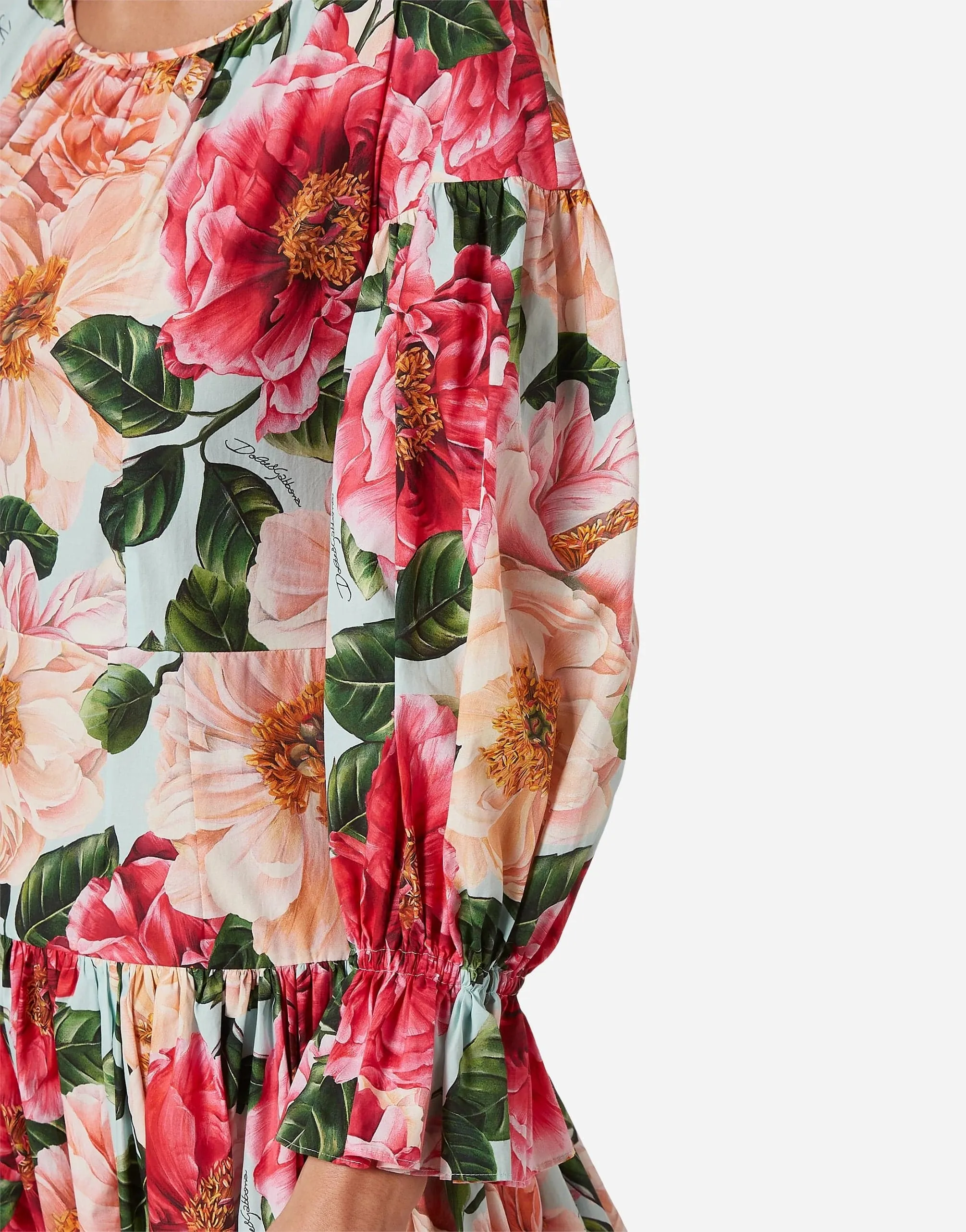 Floral Cotton Poplin Midi Dress