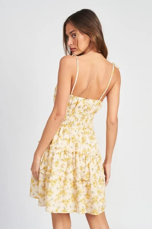 Floral Print Mini Dress