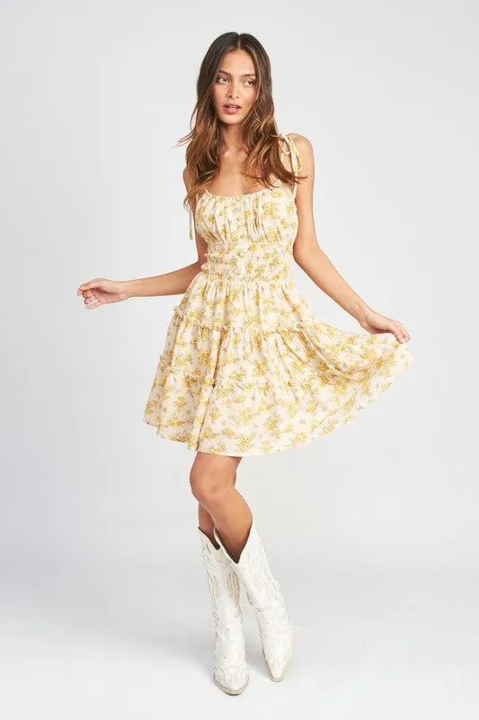 Floral Print Mini Dress