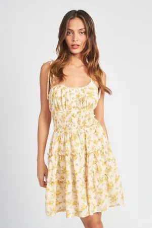 Floral Print Mini Dress