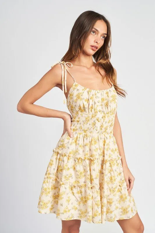 Floral Print Mini Dress