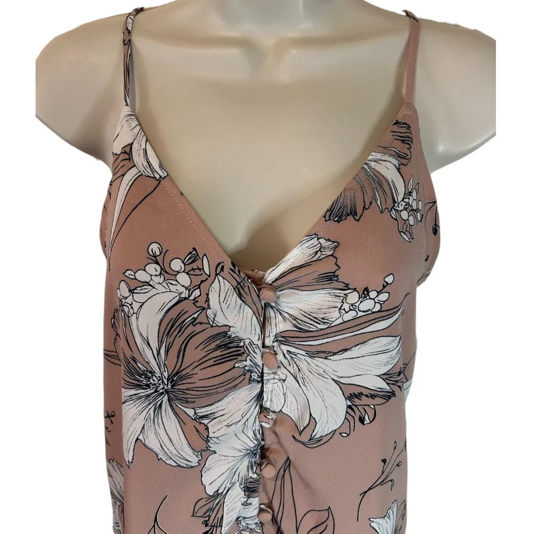 Floral Print Romper Spaghetti Strap V-Neck Summer Playsuit