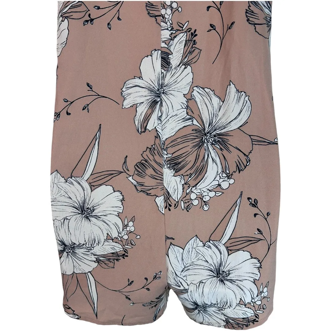 Floral Print Romper Spaghetti Strap V-Neck Summer Playsuit