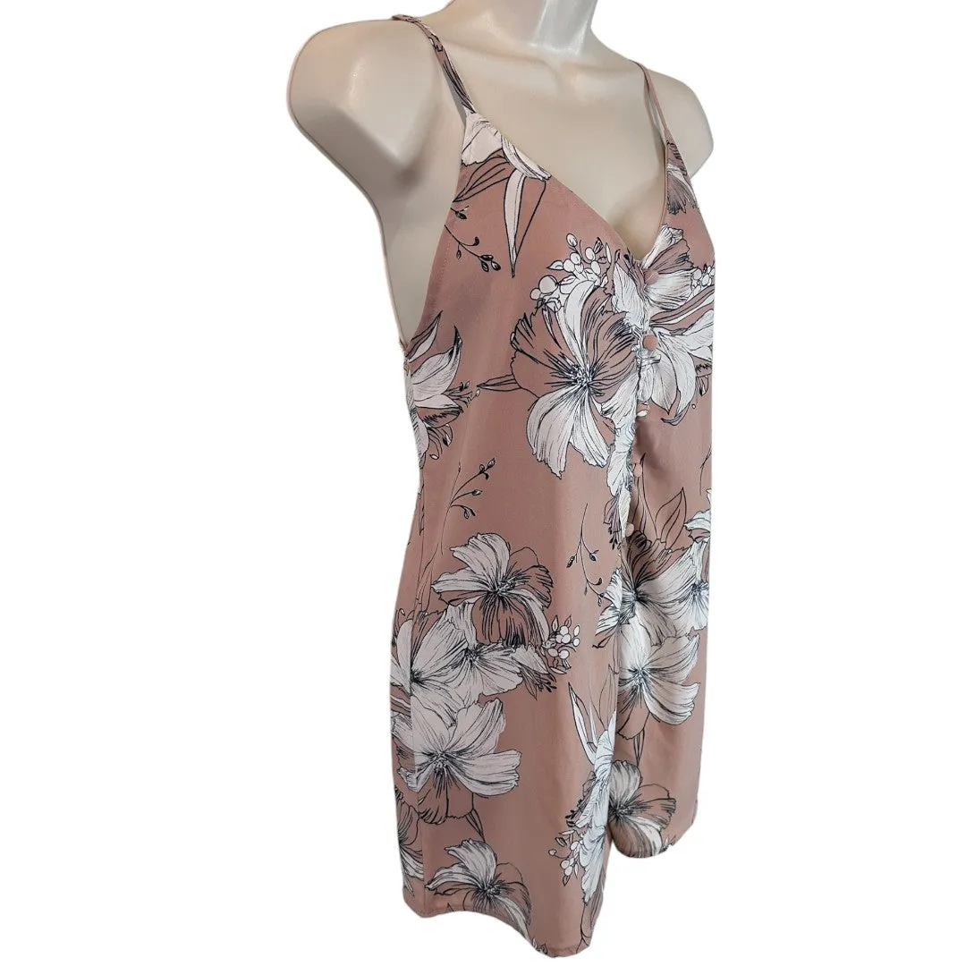 Floral Print Romper Spaghetti Strap V-Neck Summer Playsuit