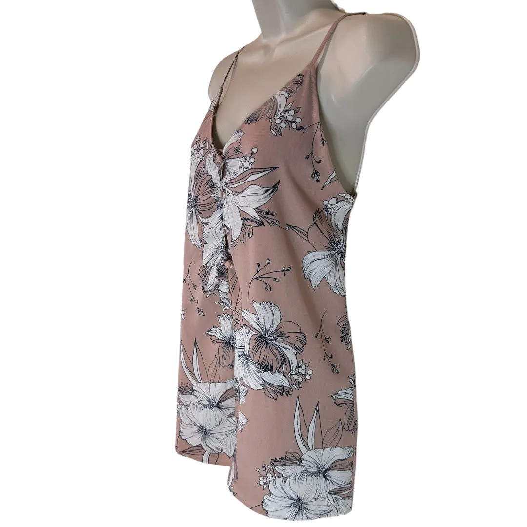Floral Print Romper Spaghetti Strap V-Neck Summer Playsuit