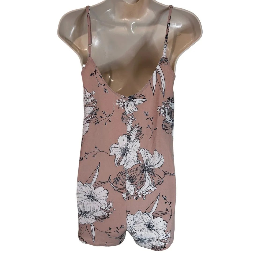 Floral Print Romper Spaghetti Strap V-Neck Summer Playsuit