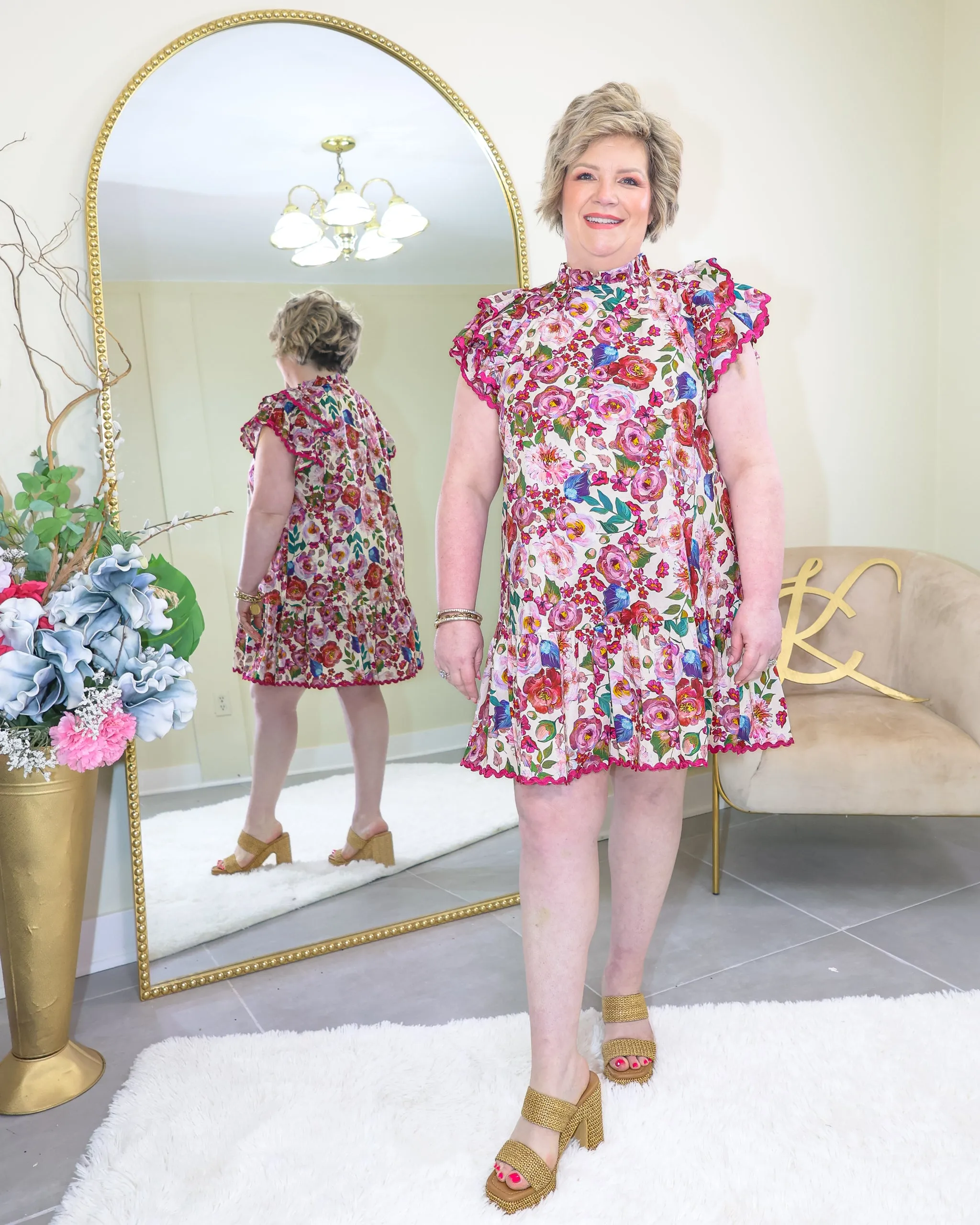 Forever Lover Floral Ruffle Dress