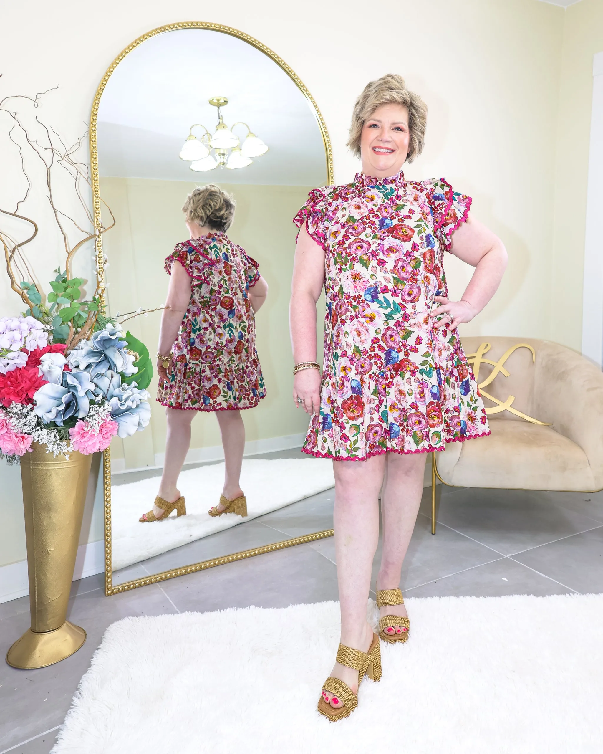 Forever Lover Floral Ruffle Dress