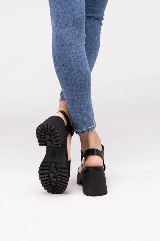 Fortune Dynamic Chic BOOMER-S Platform Heel Ankle Buckle Strap Sandals