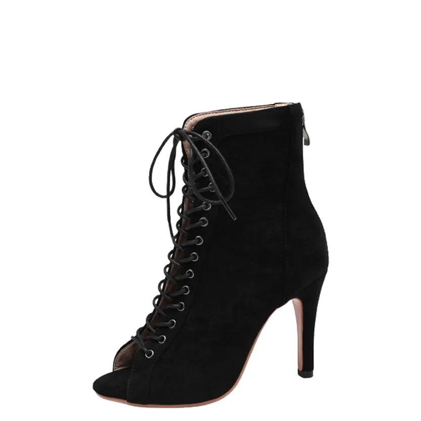 Funki Buys | Boots | Women's Lace-up Suede Sole Dance Shoes