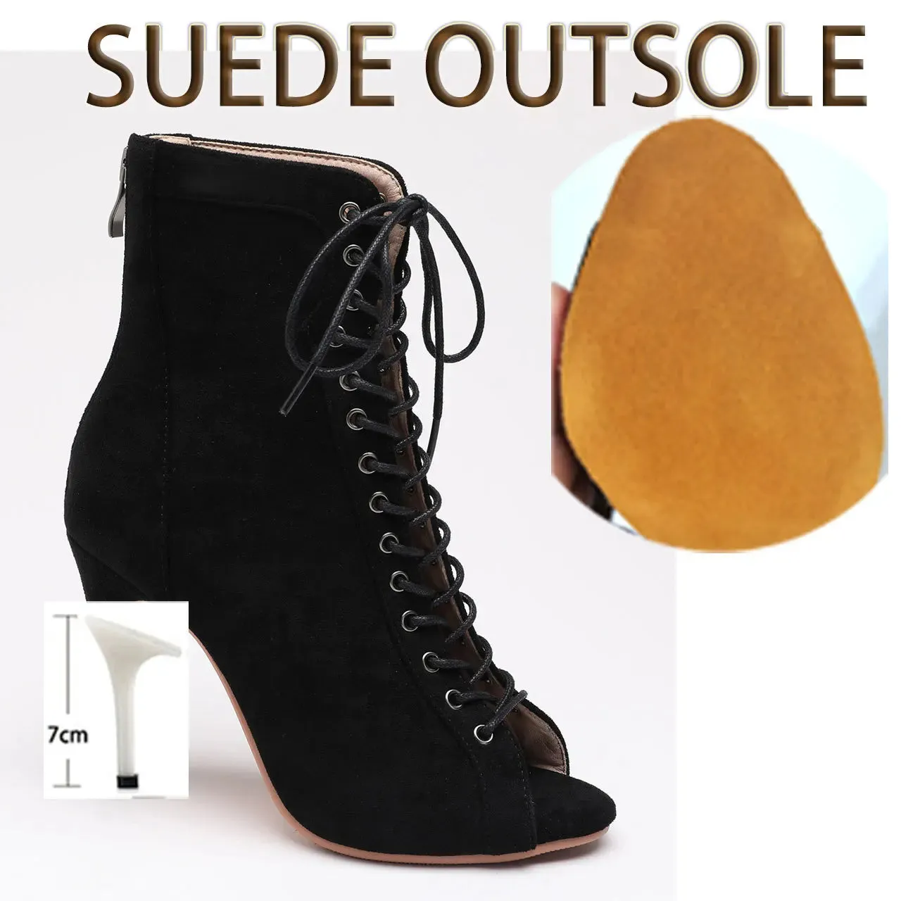 Funki Buys | Boots | Women's Lace-up Suede Sole Dance Shoes