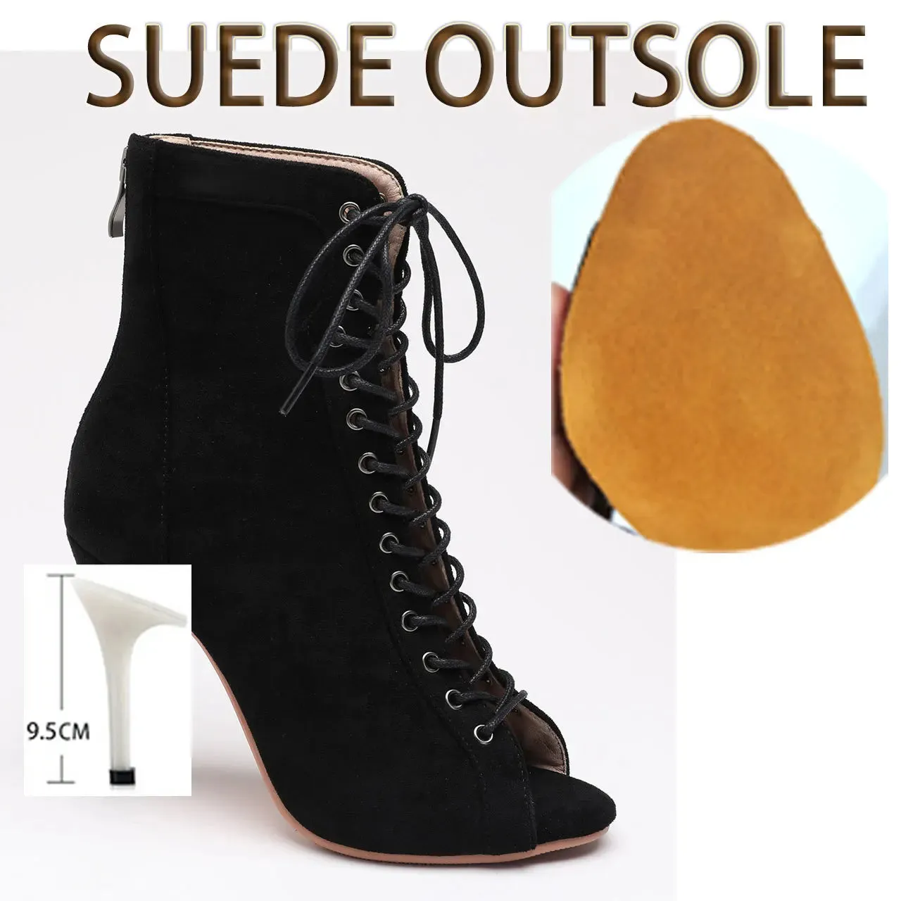 Funki Buys | Boots | Women's Lace-up Suede Sole Dance Shoes