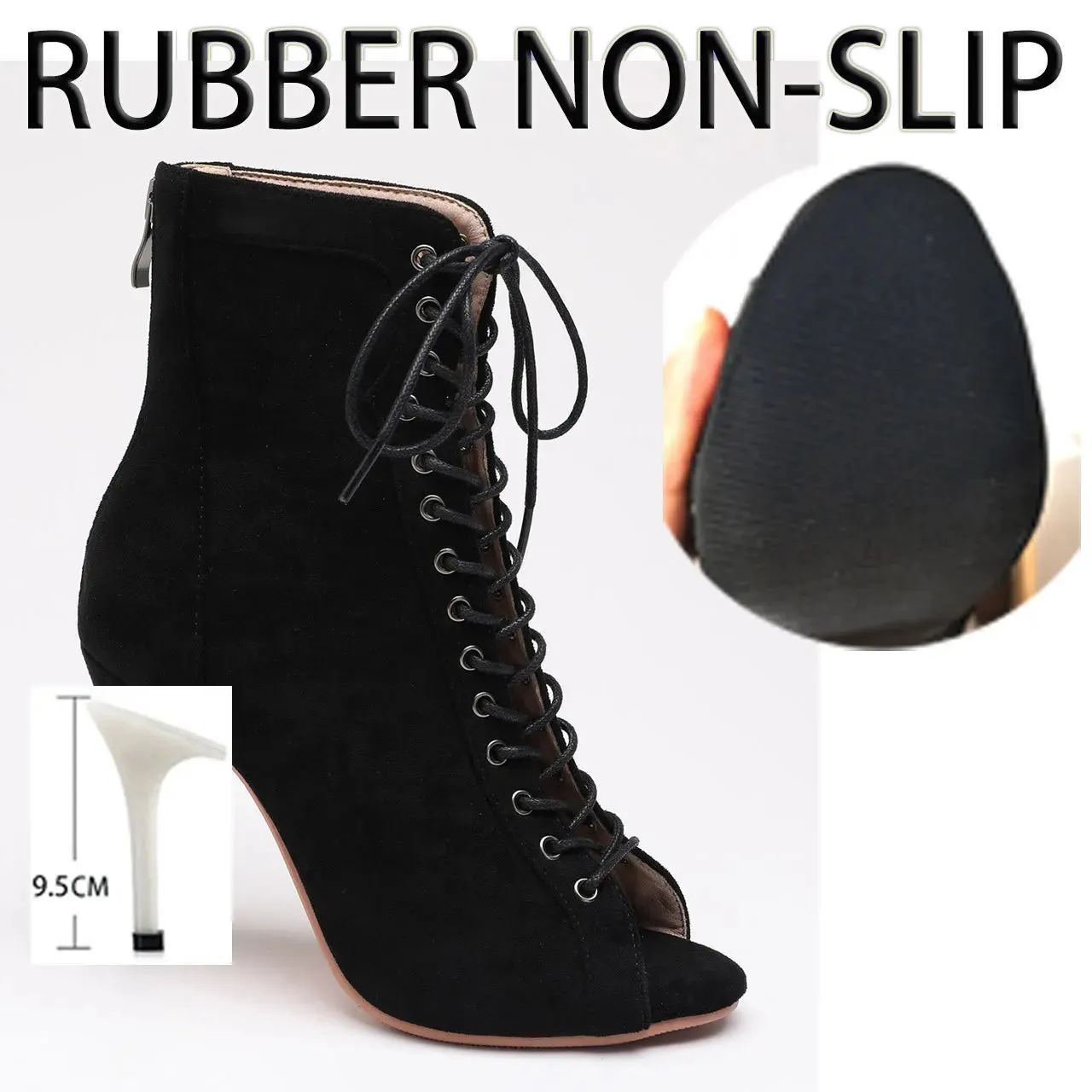 Funki Buys | Boots | Women's Lace-up Suede Sole Dance Shoes