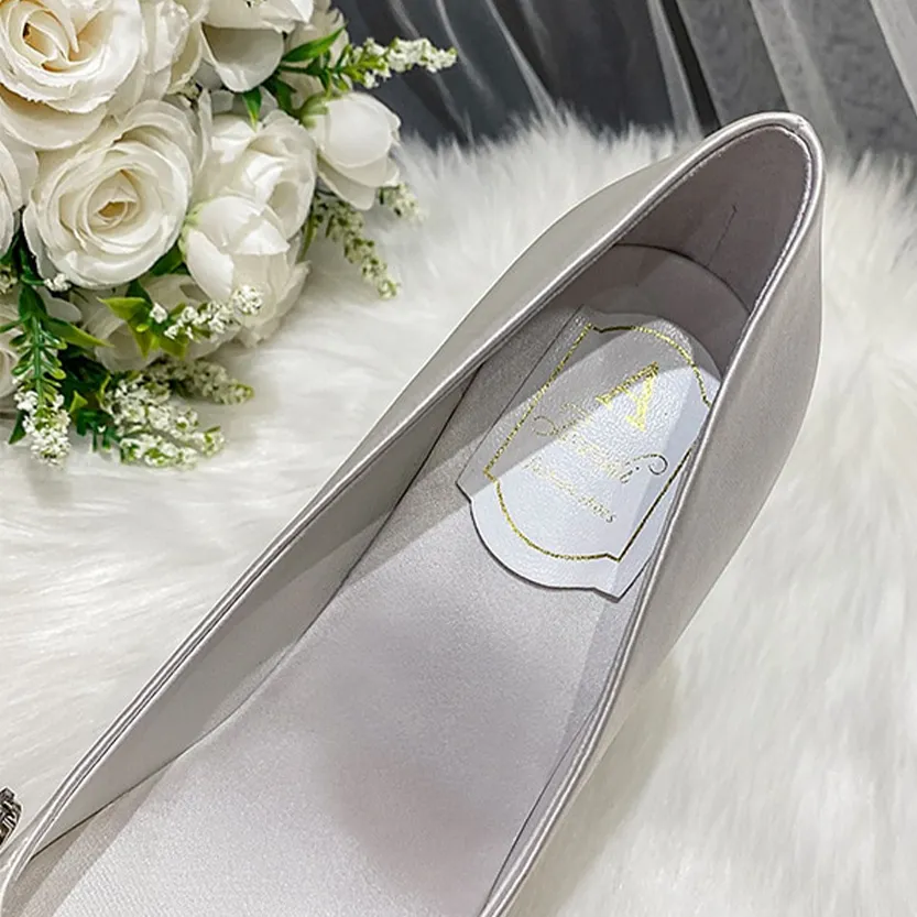 Funki Buys | Shoes | Women's Satin Crystal Wedding Pumps