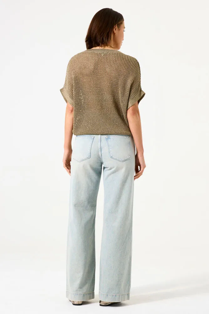 Garcia Olive Wide Knit Top