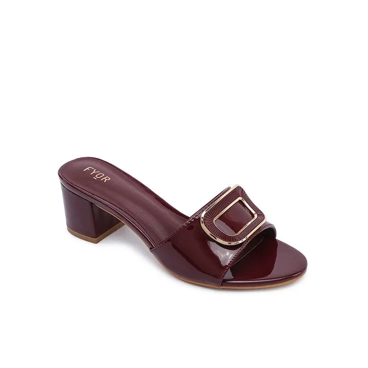 Geometric Brooch Mule HL 225