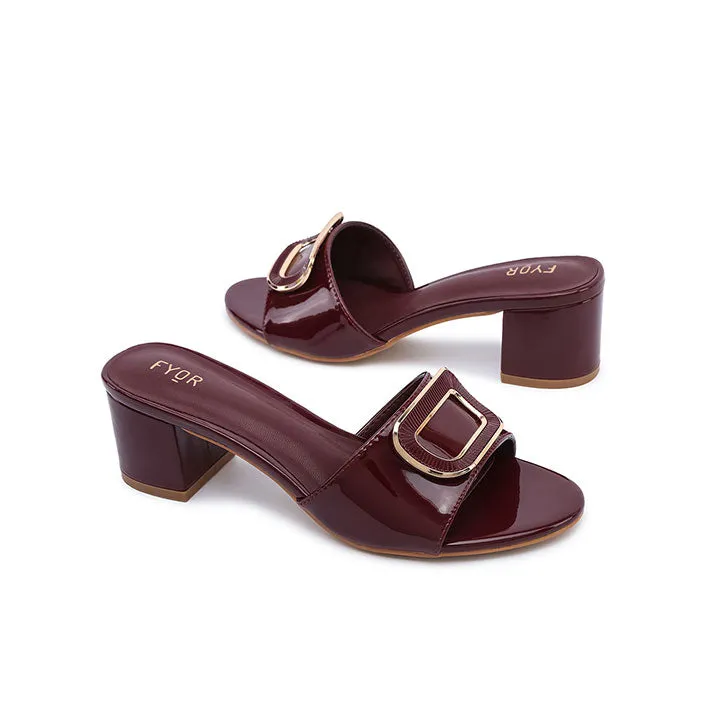Geometric Brooch Mule HL 225