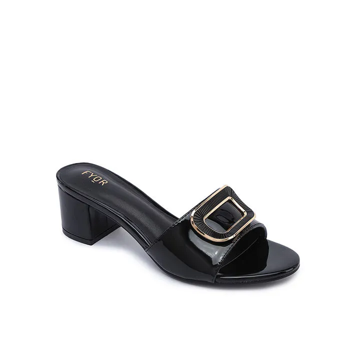 Geometric Brooch Mule HL 225