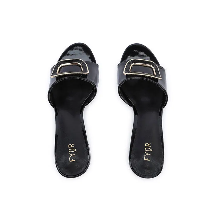 Geometric Brooch Mule HL 225